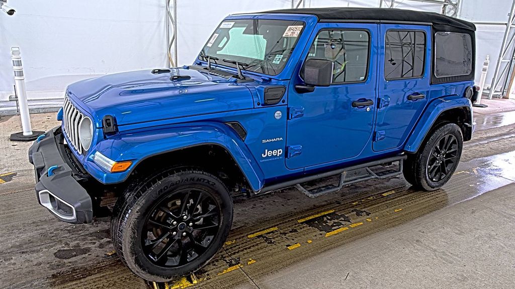 Hydro Blue Pearl Coat 2024 Jeep Wrangler 4xe Sahara 4WD SUV / Crossover Four-Wheel Drive 8-Speed Automatic