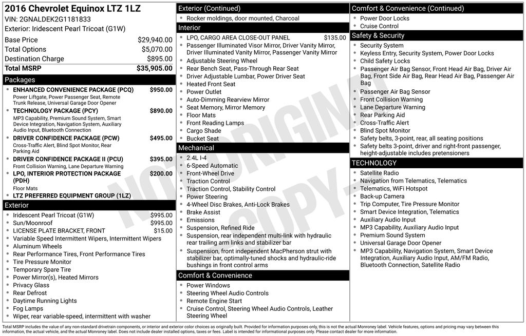 Used 2016 Chevrolet Equinox SUV