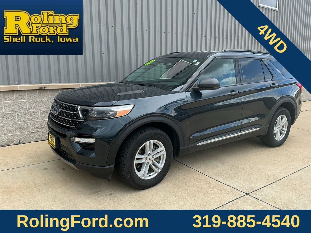 Stone Blue Metallic 2022 Ford Explorer SUV / Crossover All-Wheel Drive Automatic
