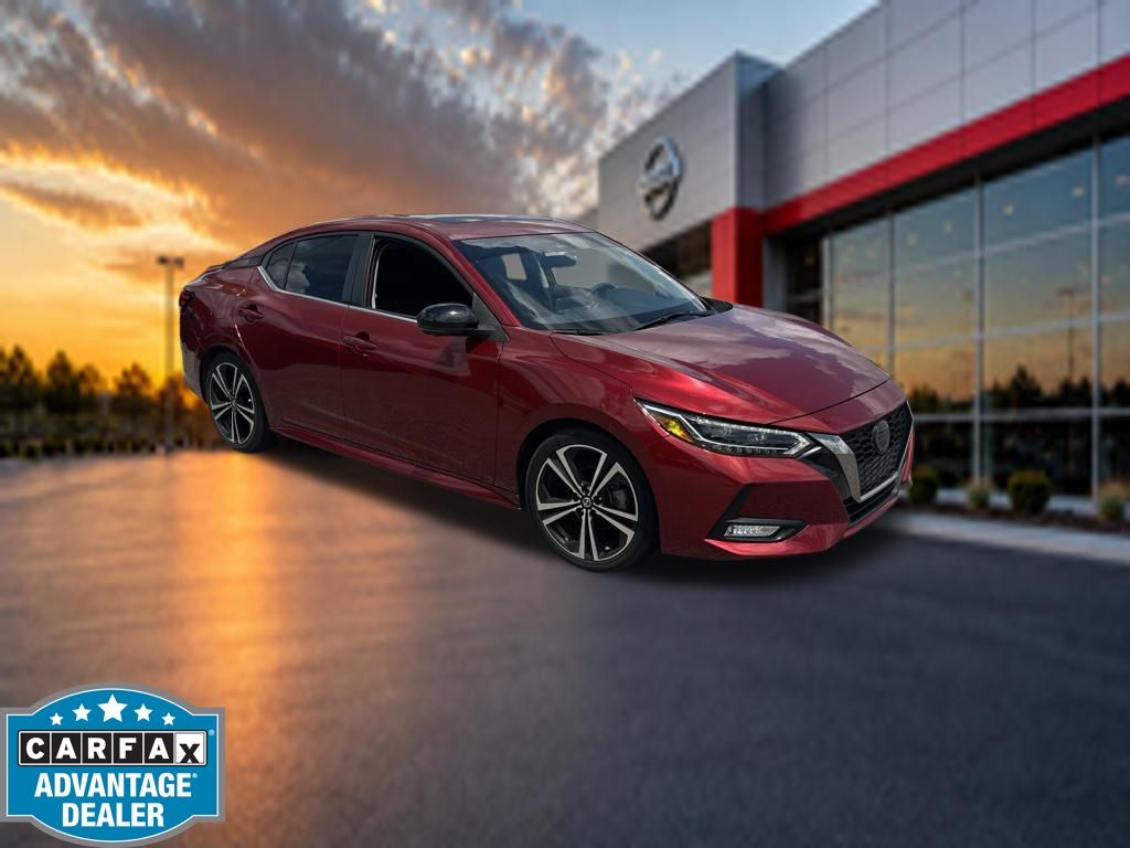 Red (Scarlet) 2023 Nissan Sentra Sedan Front-Wheel Drive Continuously Variable Transmission