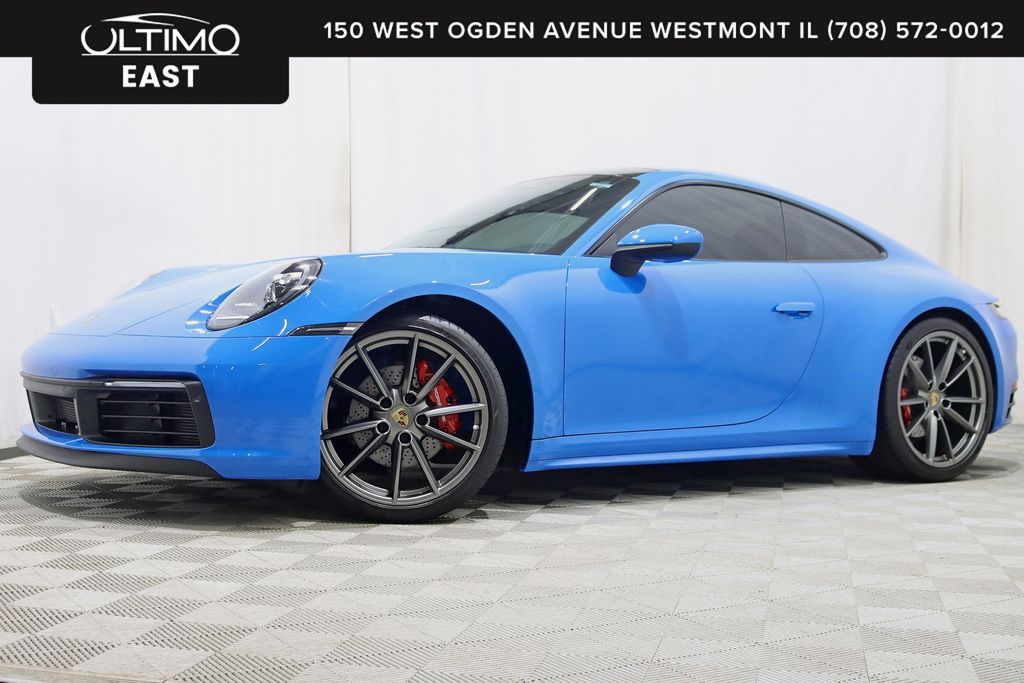 Shark Blue 2022 Porsche 911 Coupe Rear-Wheel Drive 8-Speed Automatic