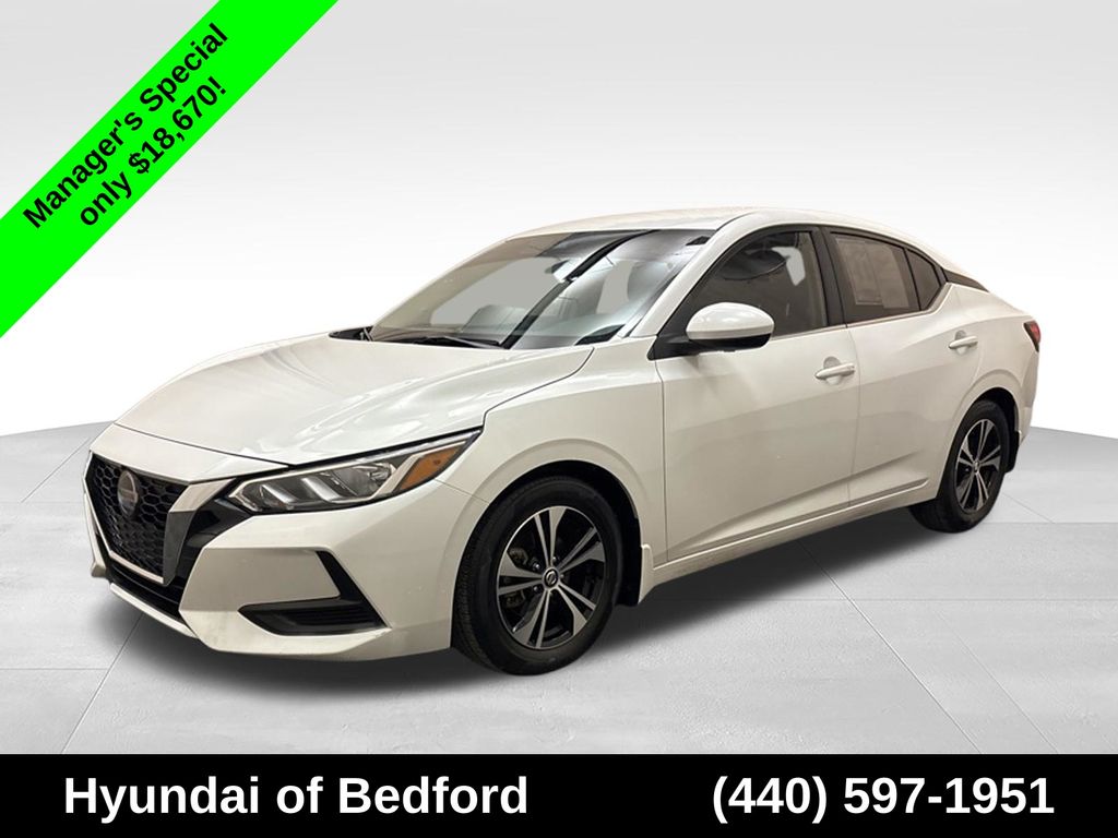 Aspen White Tricoat 2021 Nissan Sentra Sedan Front-Wheel Drive Continuously Variable Transmission