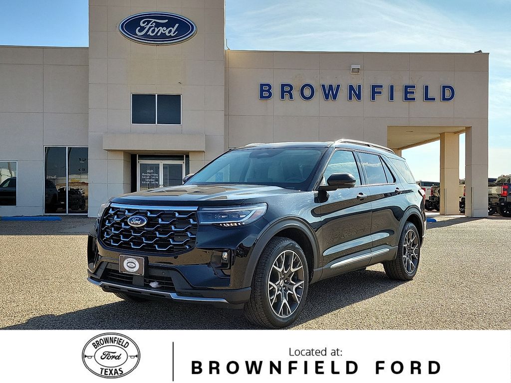 Black Metallic 2025 Ford Explorer Platinum AWD SUV / Crossover All-Wheel Drive Automatic