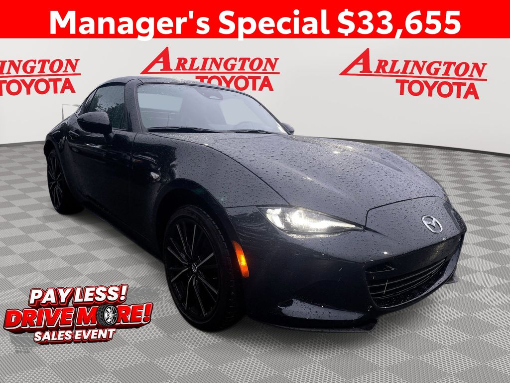 Jet Black 2025 Mazda MX-5 Miata Convertible Rear-Wheel Drive 6-Speed Automatic
