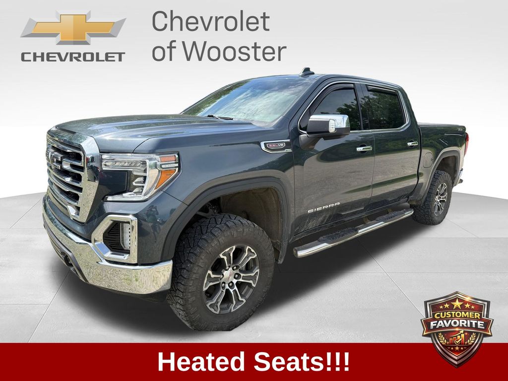 Gray (Dark Sky Metallic) 2021 GMC Sierra 1500 SLT Crew Cab 4WD Pickup Truck Four-Wheel Drive Automatic