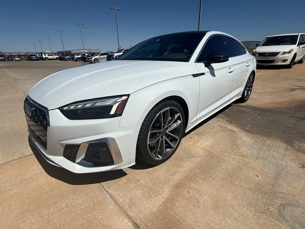 Glacier White 2024 Audi A5 Sportback quattro Premium Plus S Line 45 TFSI AWD Sedan All-Wheel Drive 7-Speed Automatic