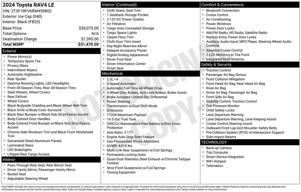 used 2024 Toyota RAV4 car, priced at $25,700