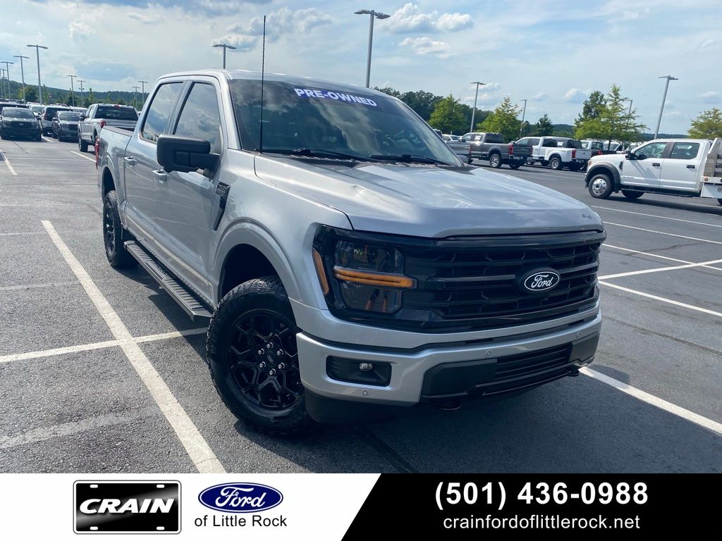 Iconic Silver Metallic 2025 Ford F-150 XLT SuperCrew 4WD Pickup Truck Four-Wheel Drive Automatic