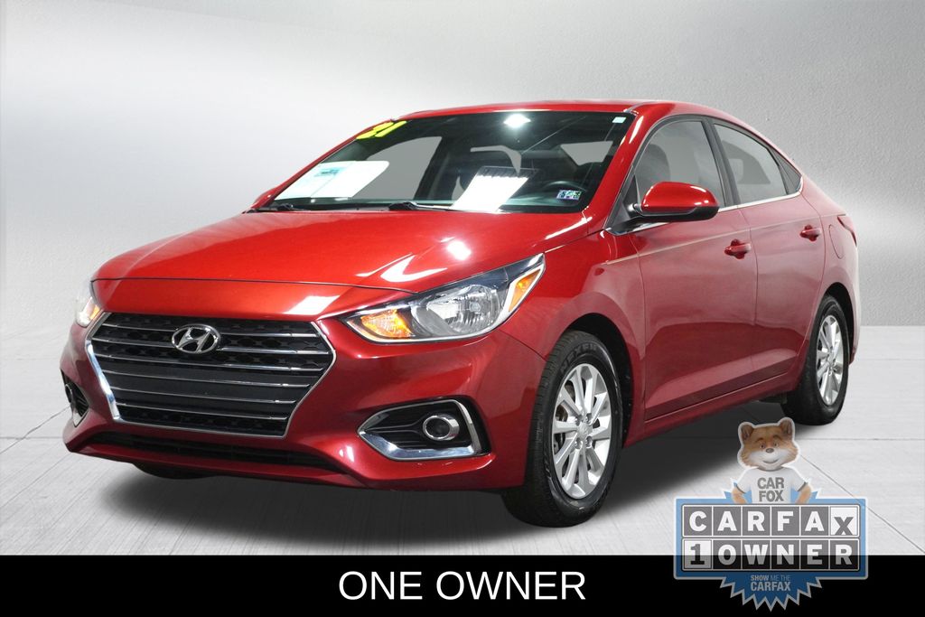 Used 2021 Hyundai Accent SEL with VIN 3KPC24A61ME143117 for sale in Youngstown, OH