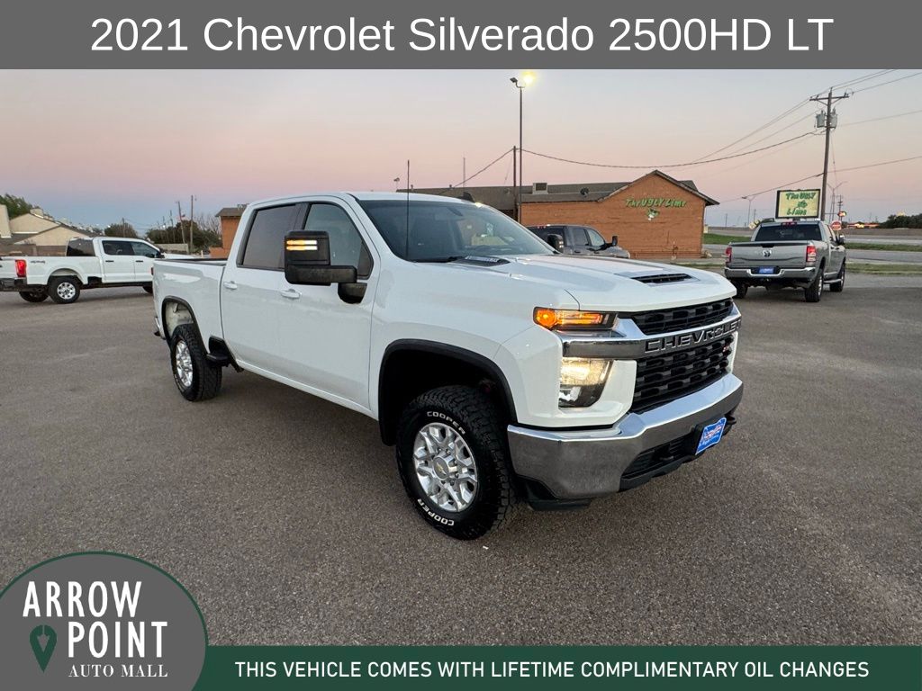 Summit White 2021 Chevrolet Silverado 2500HD LT Crew Cab 4WD Pickup Truck Four-Wheel Drive Automatic