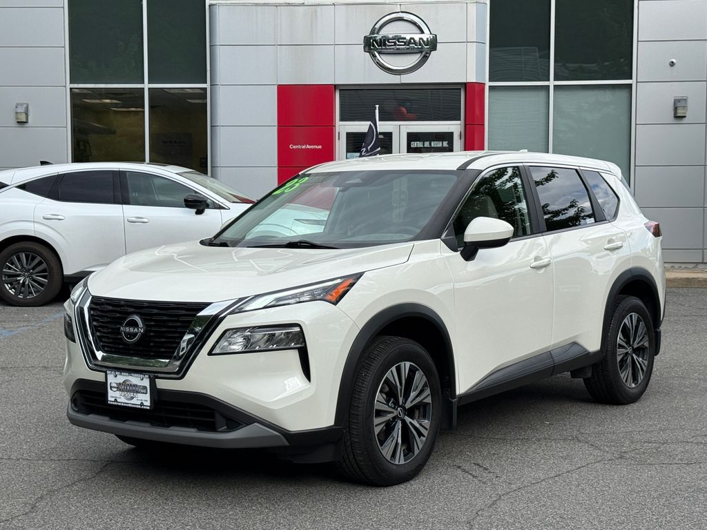 Pearl White Tricoat 2023 Nissan Rogue SUV / Crossover All-Wheel Drive Continuously Variable Transmission