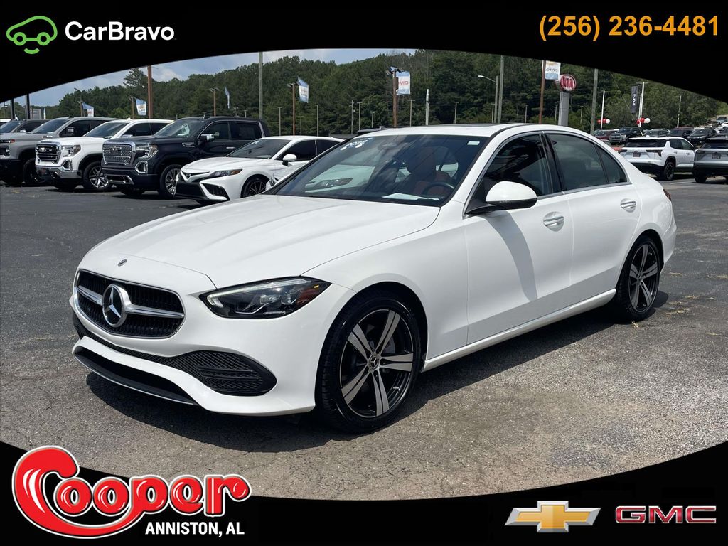 White 2022 Mercedes-Benz C-Class Sedan Rear-Wheel Drive 9-Speed Automatic