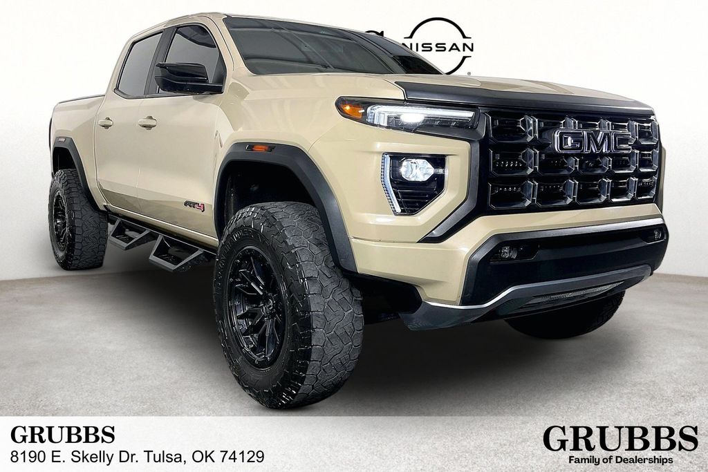 Desert Sand Metallic 2023 GMC Canyon Pickup Truck Four-Wheel Drive 8-Speed Automatic