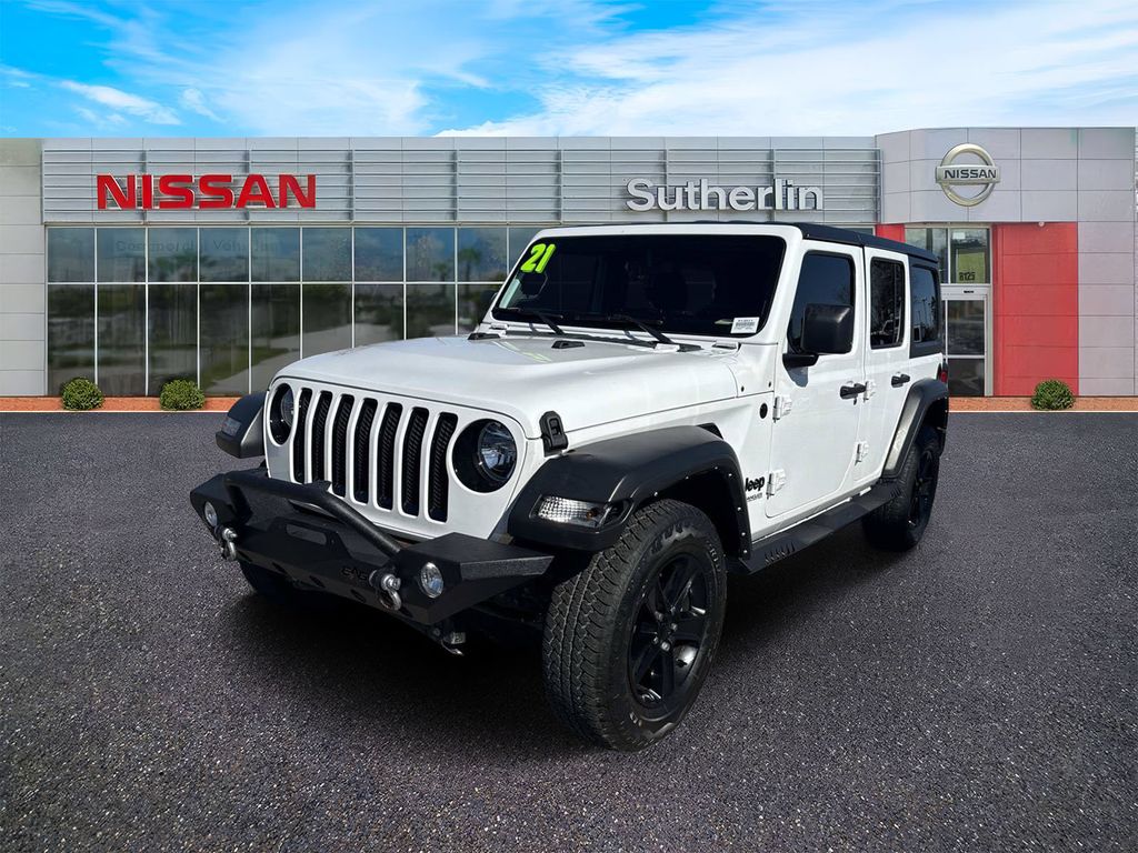 Bright White Clearcoat 2021 Jeep Wrangler SUV / Crossover Four-Wheel Drive 8-Speed Automatic