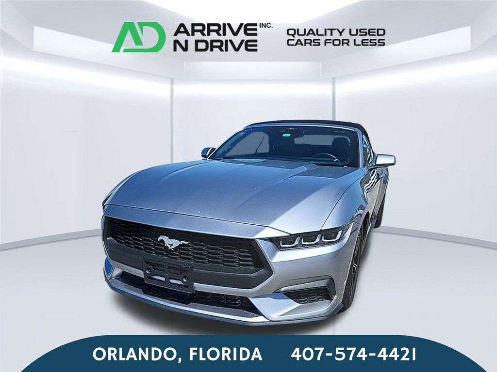 Iconic Silver Metallic 2024 Ford Mustang Convertible Rear-Wheel Drive Automatic
