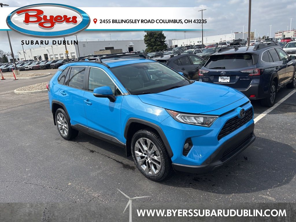 Blue 2021 Toyota RAV4 XLE Premium AWD SUV / Crossover All-Wheel Drive 8-Speed Automatic