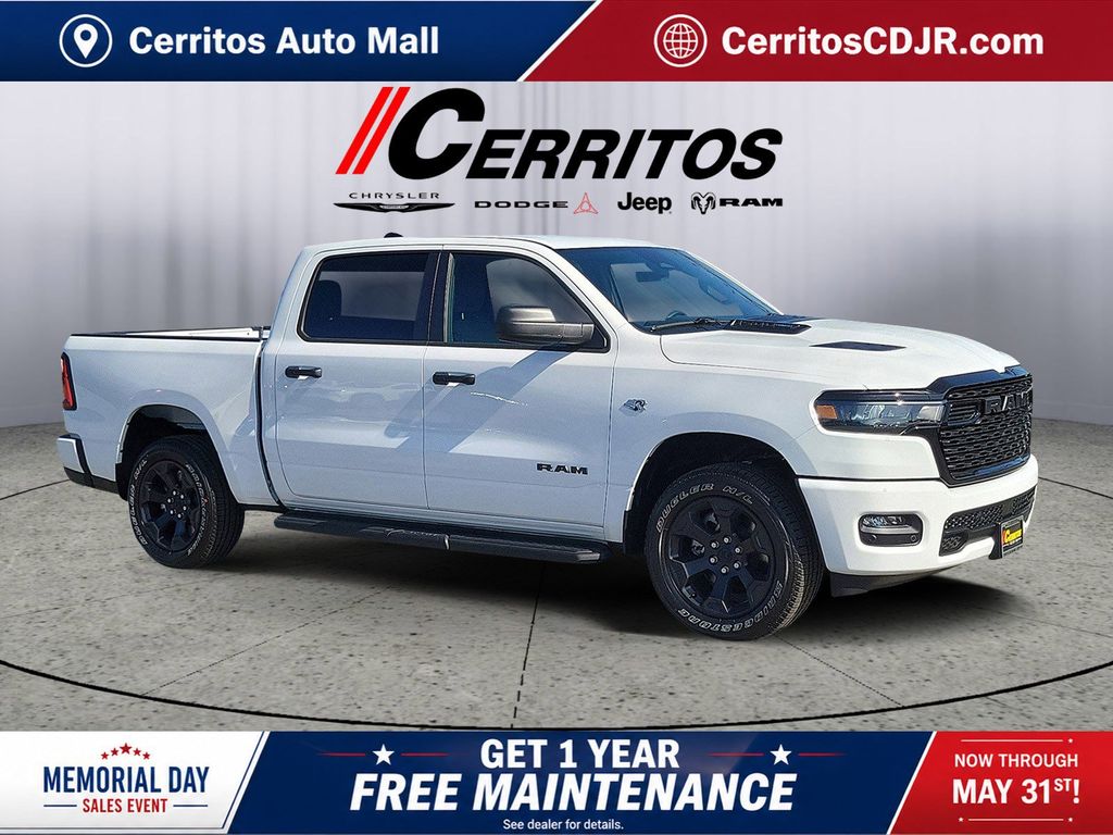 Bright White Clearcoat 2026 RAM 1500 Express Crew Cab 4WD Pickup Truck Four-Wheel Drive 8-Speed Automatic