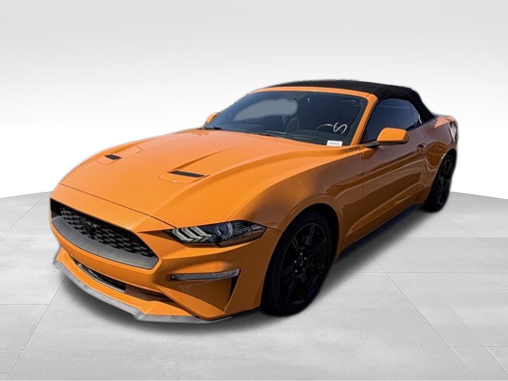 Orange 2019 Ford Mustang Convertible Rear-Wheel Drive Automatic