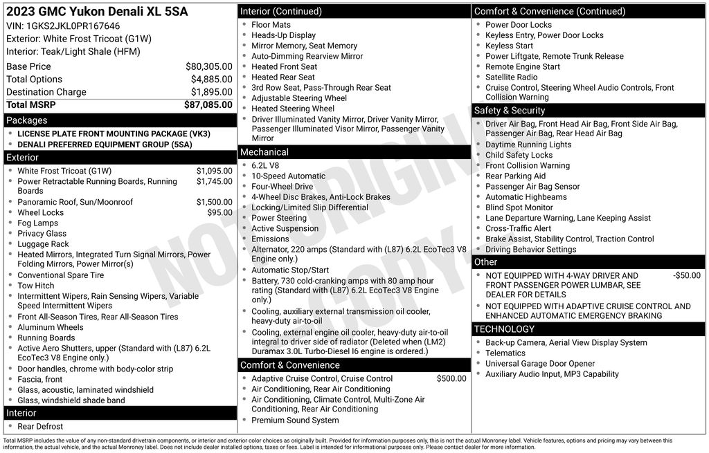 Used Car 2023 Gmc Yukon Xl  Denali For Sale Under $60,000 In Austin, Texas