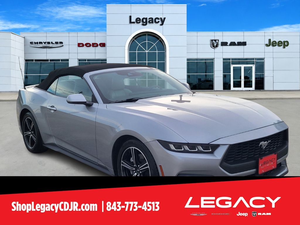 Silver Metallic 2024 Ford Mustang Convertible Rear-Wheel Drive Automatic