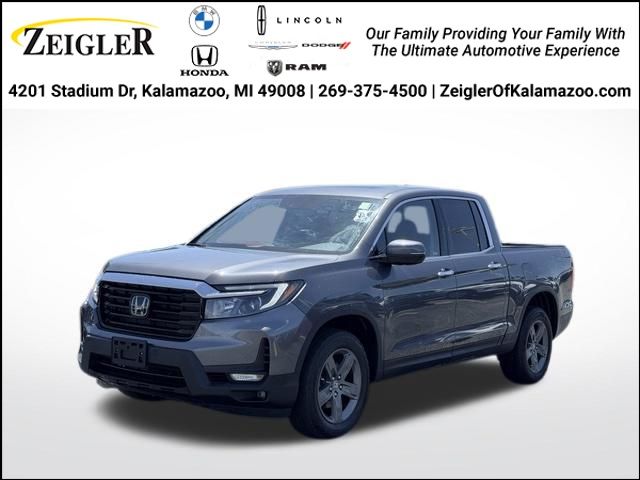Gray (Modern Steel Metallic) 2023 Honda Ridgeline Pickup Truck All-Wheel Drive 9-Speed Automatic