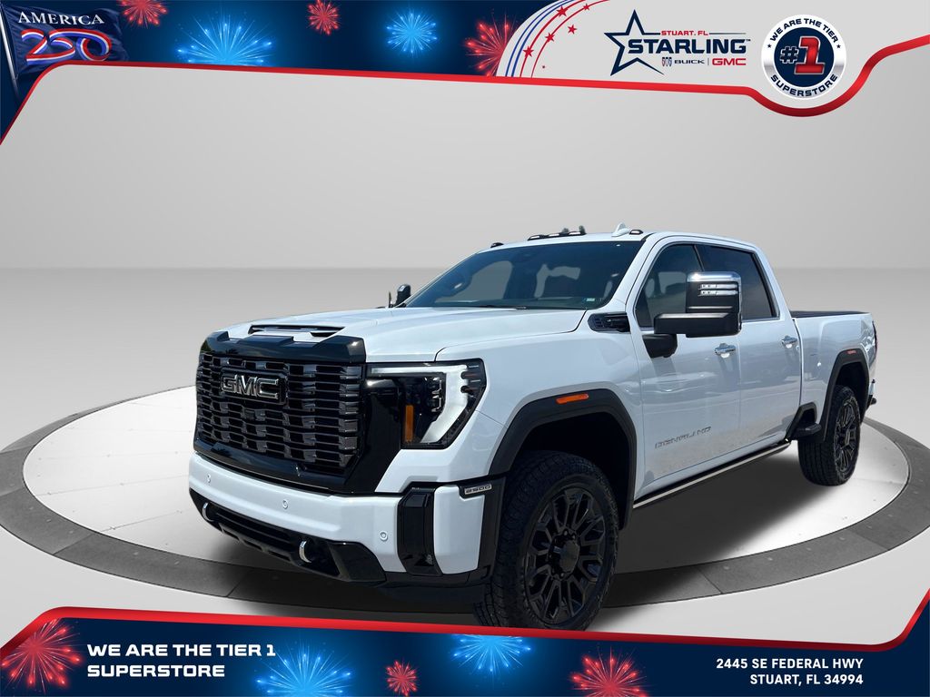 Glacier White Tricoat 2026 GMC Sierra 2500HD Pickup Truck Four-Wheel Drive Automatic