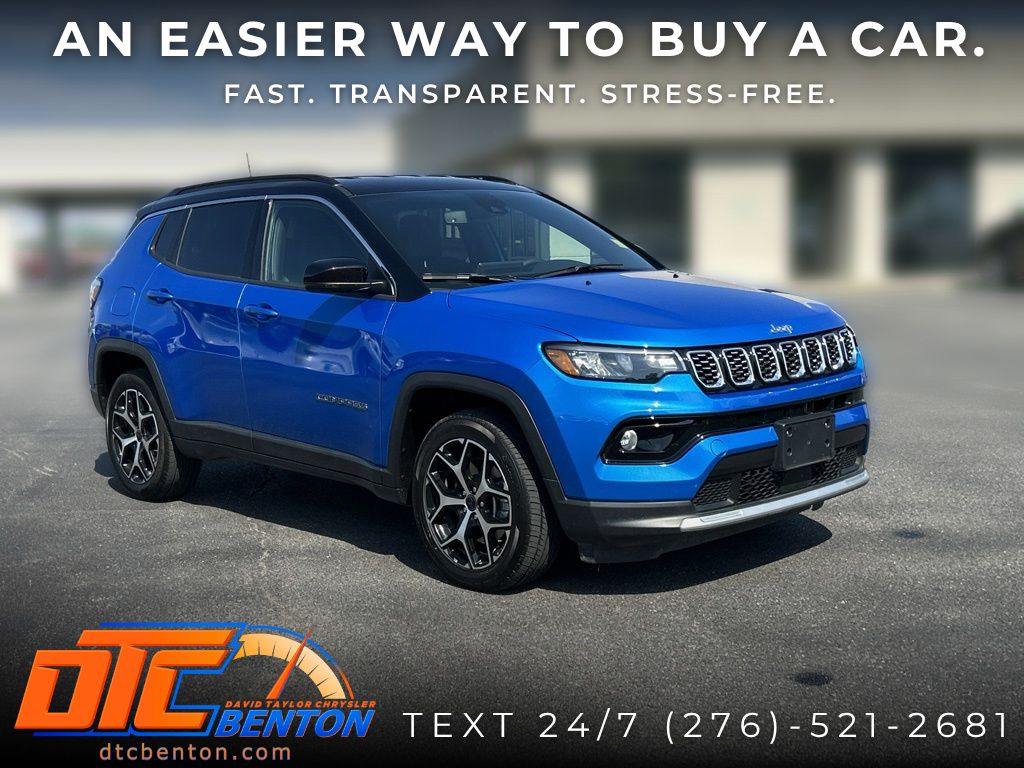 Hydro Blue Pearlcoat 2025 Jeep Compass SUV / Crossover Four-Wheel Drive 8-Speed Automatic