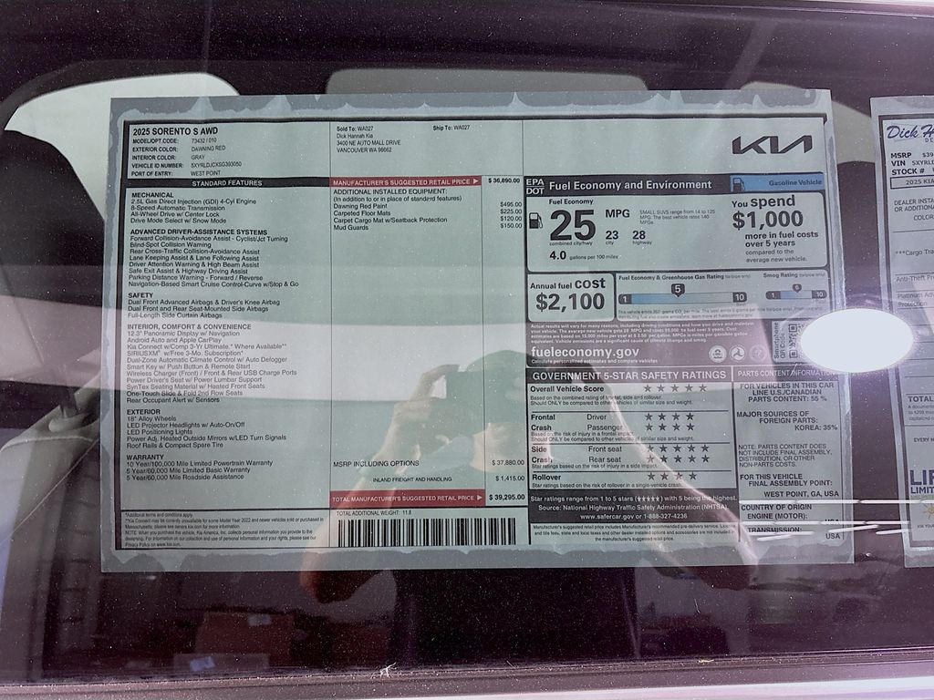 2025 Kia Sorento S