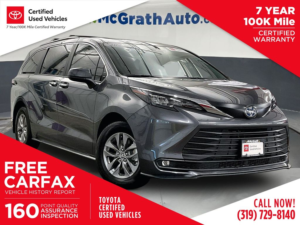 Magnetic Gray Metallic 2025 Toyota Sienna Minivan Front-Wheel Drive Continuously Variable Transmission