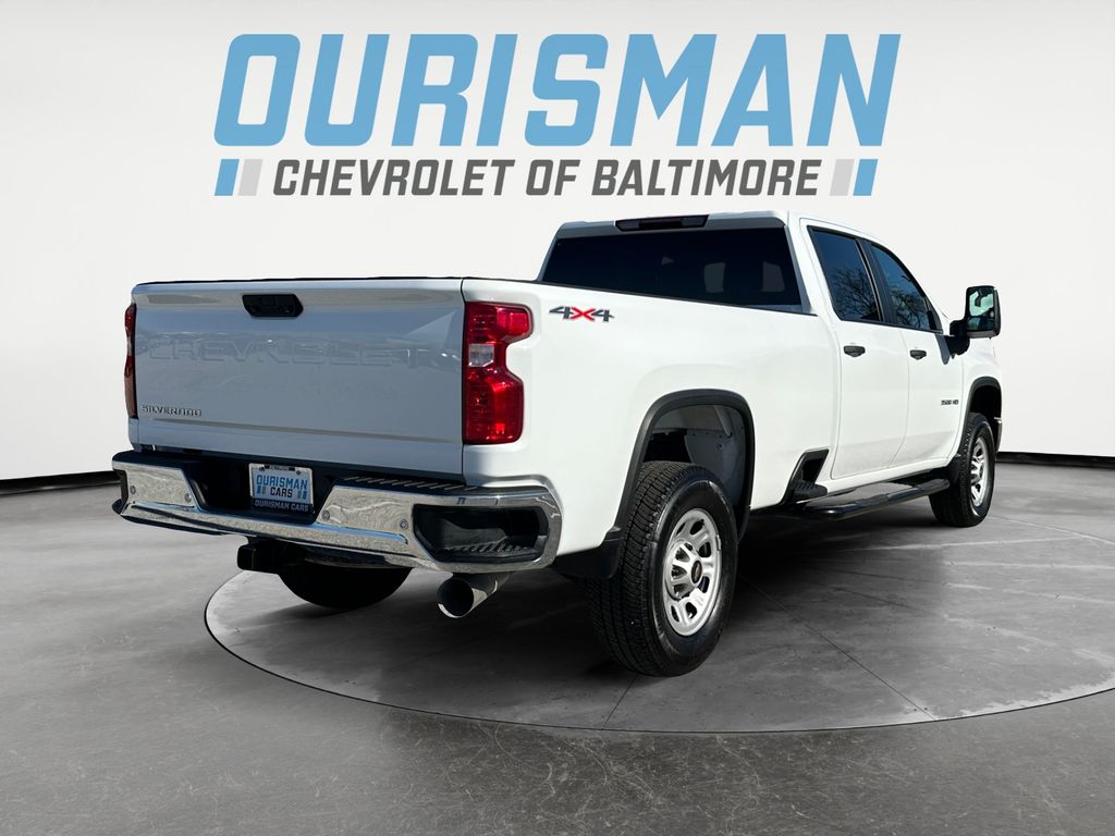 Summit White 2025 Chevrolet Silverado 3500HD Work Truck Crew Cab 4WD Pickup Truck Four-Wheel Drive Automatic