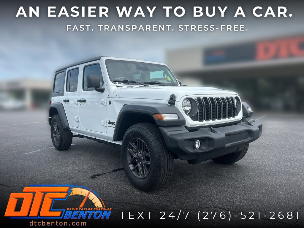 Bright White Clearcoat 2025 Jeep Wrangler Sport S 4-Door 4WD SUV / Crossover Four-Wheel Drive 8-Speed Automatic