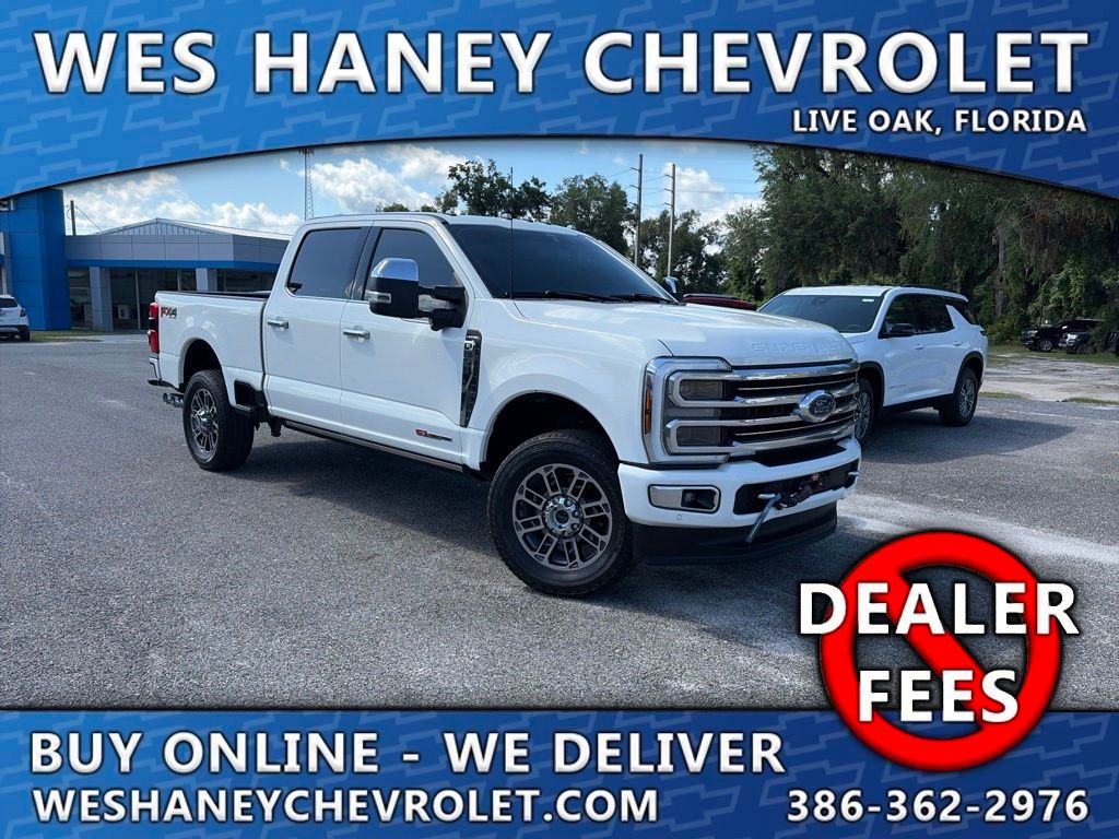 White Metallic 2024 Ford F-350 Super Duty Limited Crew Cab 4WD Pickup Truck Four-Wheel Drive Automatic