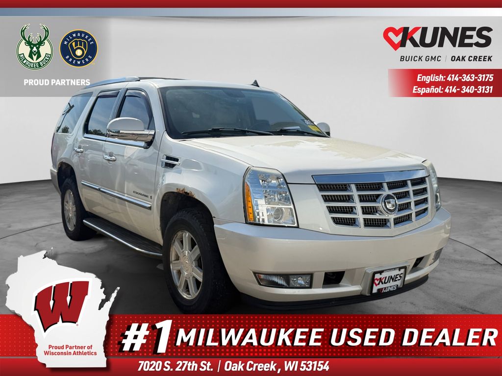 White Diamond Clearcoat 2007 Cadillac Escalade SUV / Crossover All-Wheel Drive 6-Speed Automatic Overdrive