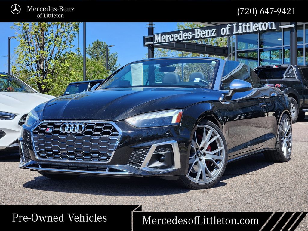 Black Metallic 2021 Audi S5 3.0T quattro Premium Plus Cabriolet AWD Convertible All-Wheel Drive 8-Speed Automatic