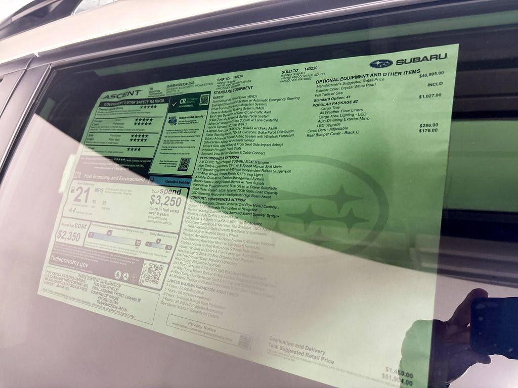 2026 Subaru Ascent Limited Bronze Edition
