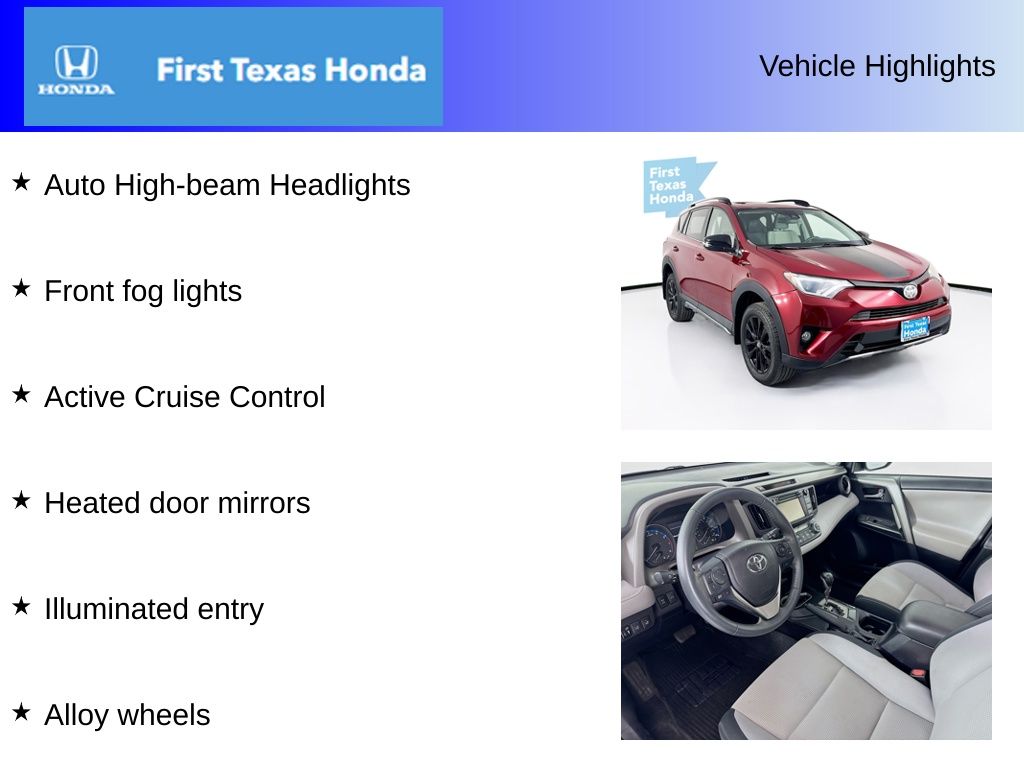 Used Car 2018 Toyota Rav4  Adventure For Sale Under $20,000 In San Antonio, Texas