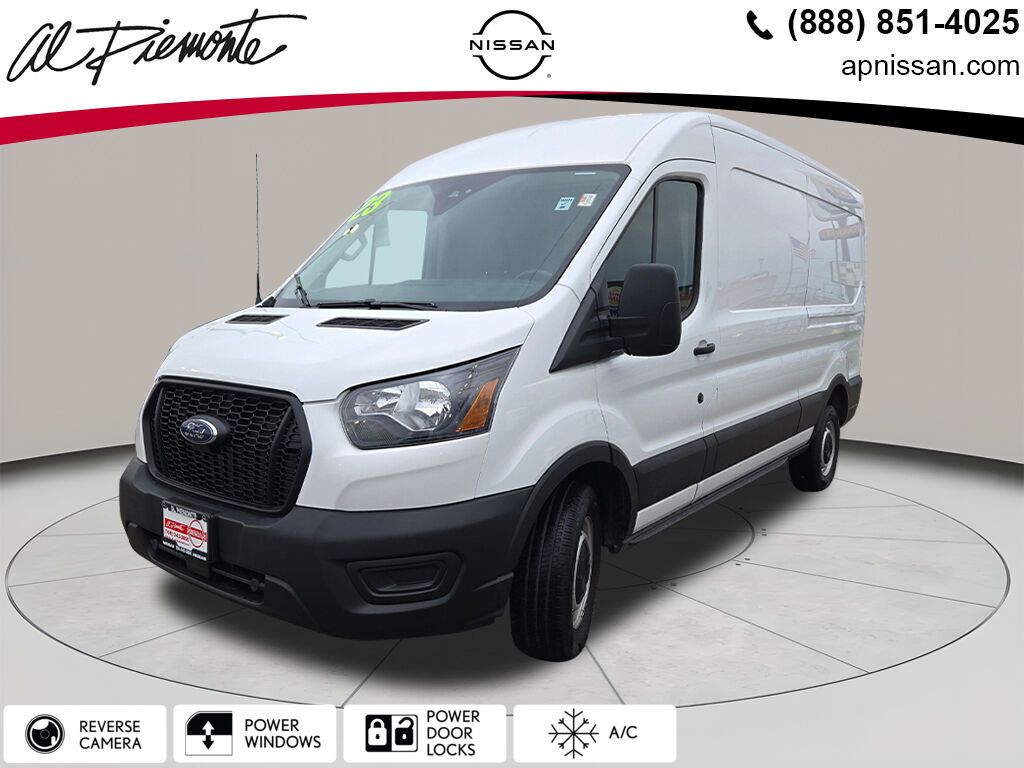 White 2023 Ford Transit Cargo 250 Medium Roof LB RWD Van Rear-Wheel Drive