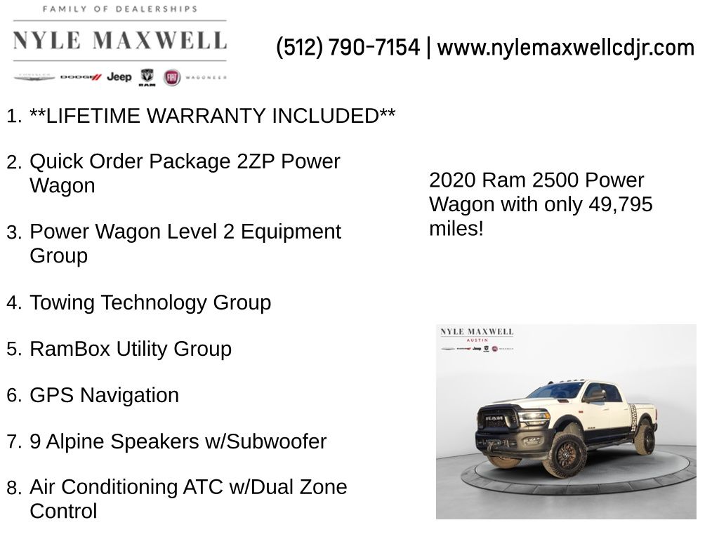 Used Car 2020 Ram 2500  Power Wagon For Sale Under $50,000 In Austin, Texas