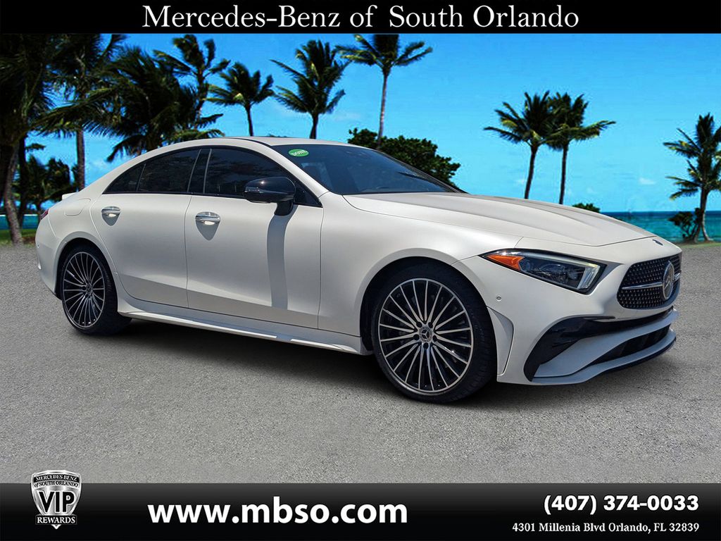 Cashmere White Magno 2023 Mercedes-Benz CLS Coupe All-Wheel Drive 9-Speed Automatic