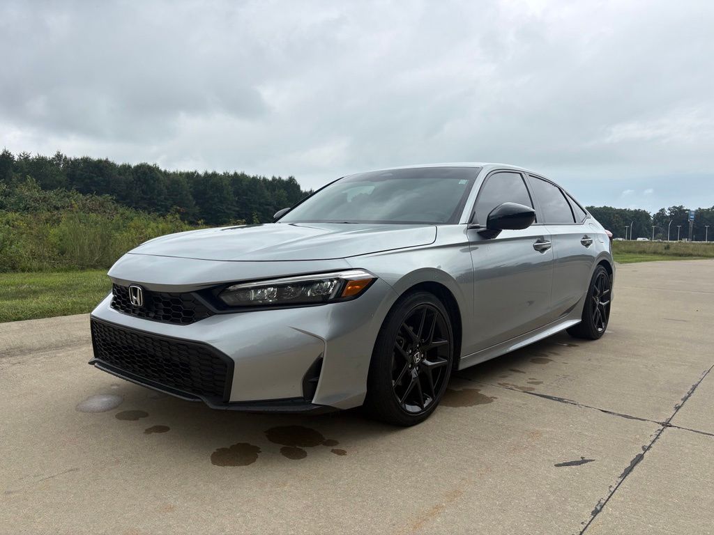 Silver Metallic 2025 Honda Civic Sedan Front-Wheel Drive Continuously Variable Transmission