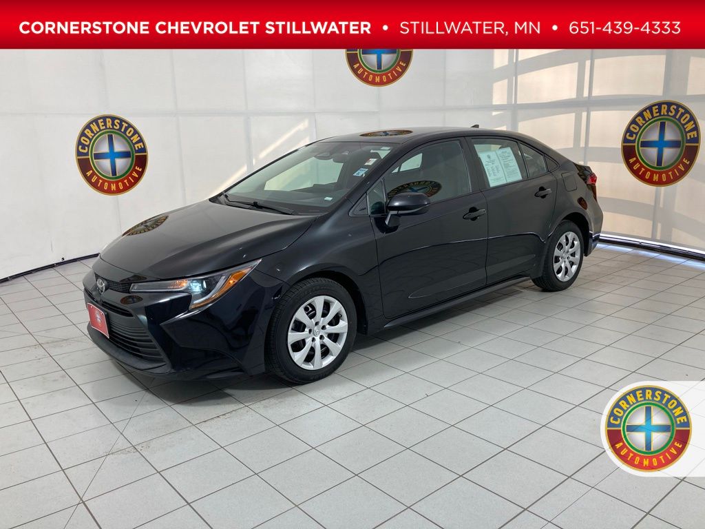 Midnight Black Metallic 2023 Toyota Corolla LE FWD Sedan Front-Wheel Drive Continuously Variable Transmission