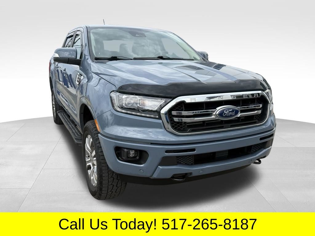 Blue (Azure Gray Metallic) 2023 Ford Ranger Lariat SuperCrew 4WD Pickup Truck Four-Wheel Drive Automatic