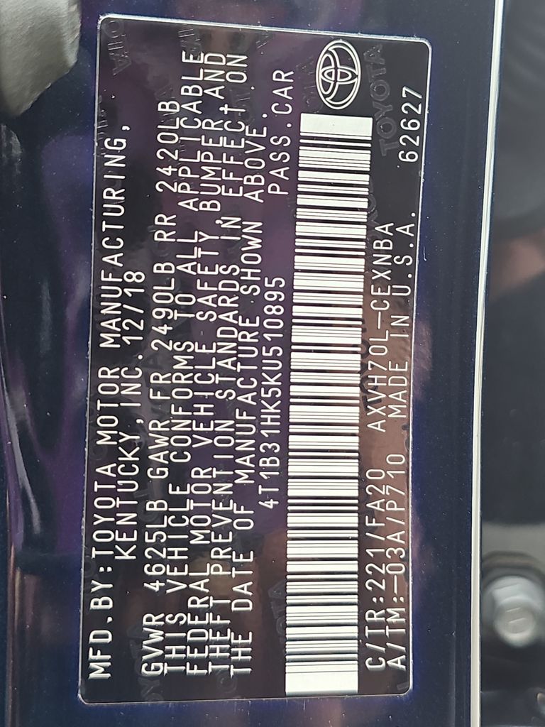 2019 Toyota Camry Hybrid LE