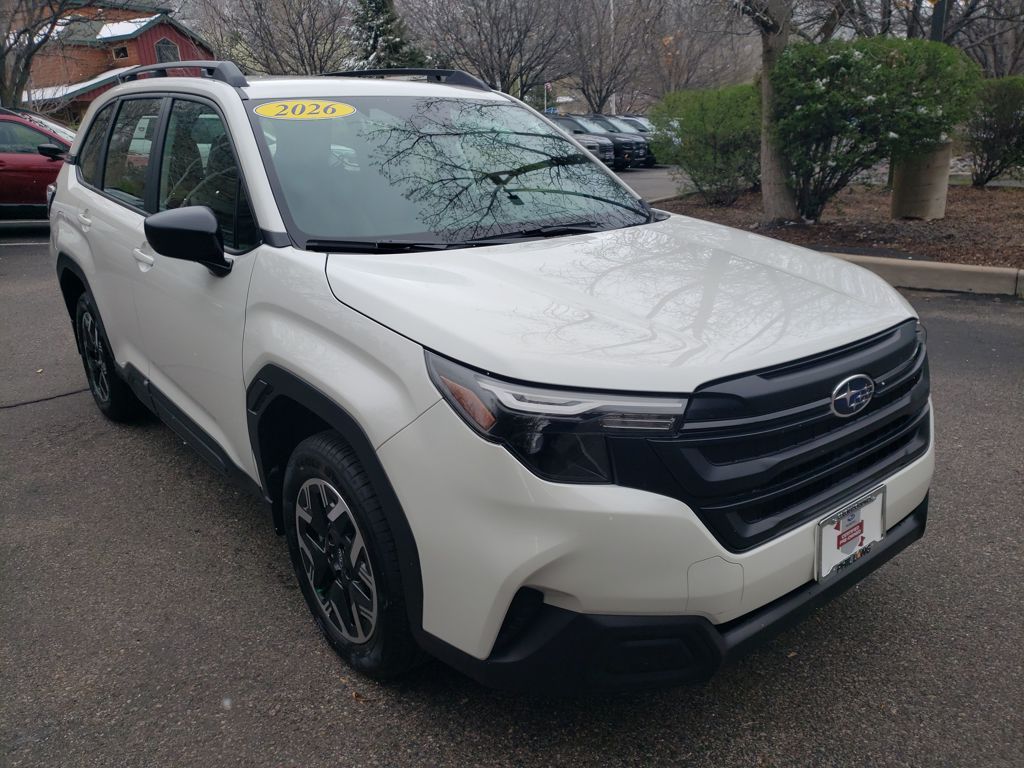 Crystal White Pearl 2026 Subaru Forester Crossover AWD SUV / Crossover All-Wheel Drive Continuously Variable Transmission