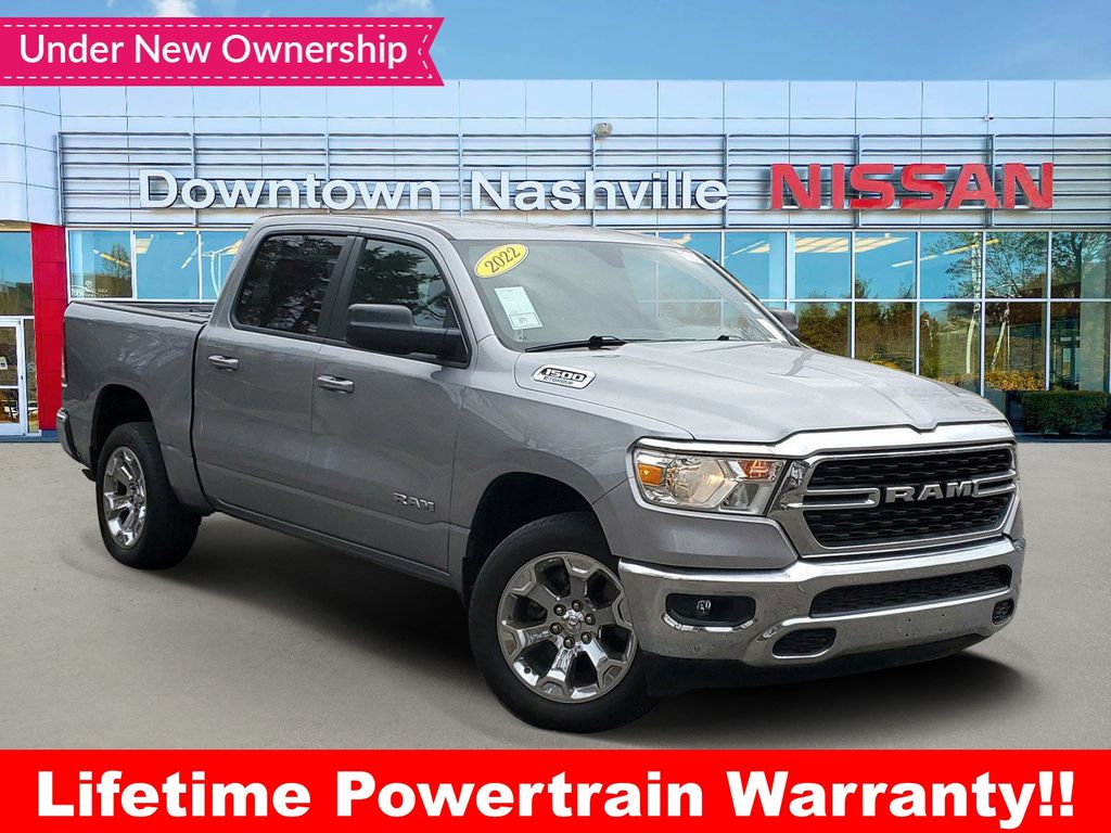 Billet Silver Metallic 2022 RAM 1500 Lone Star Crew Cab 4WD Pickup Truck Four-Wheel Drive Automatic