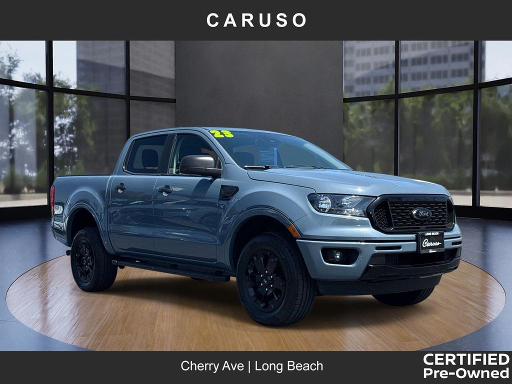 Blue (Azure Gray Metallic) 2023 Ford Ranger XLT SuperCrew RWD Pickup Truck 4X2 Automatic