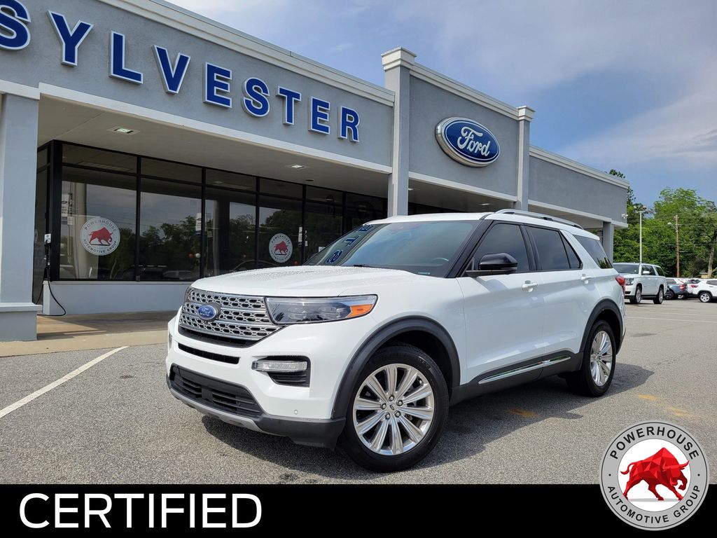 Oxford White 2020 Ford Explorer Limited AWD SUV / Crossover All-Wheel Drive Automatic
