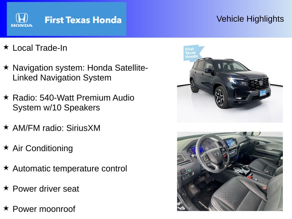 Used Car 2023 Honda Passport  Elite For Sale Under $35,000 In Austin, Texas