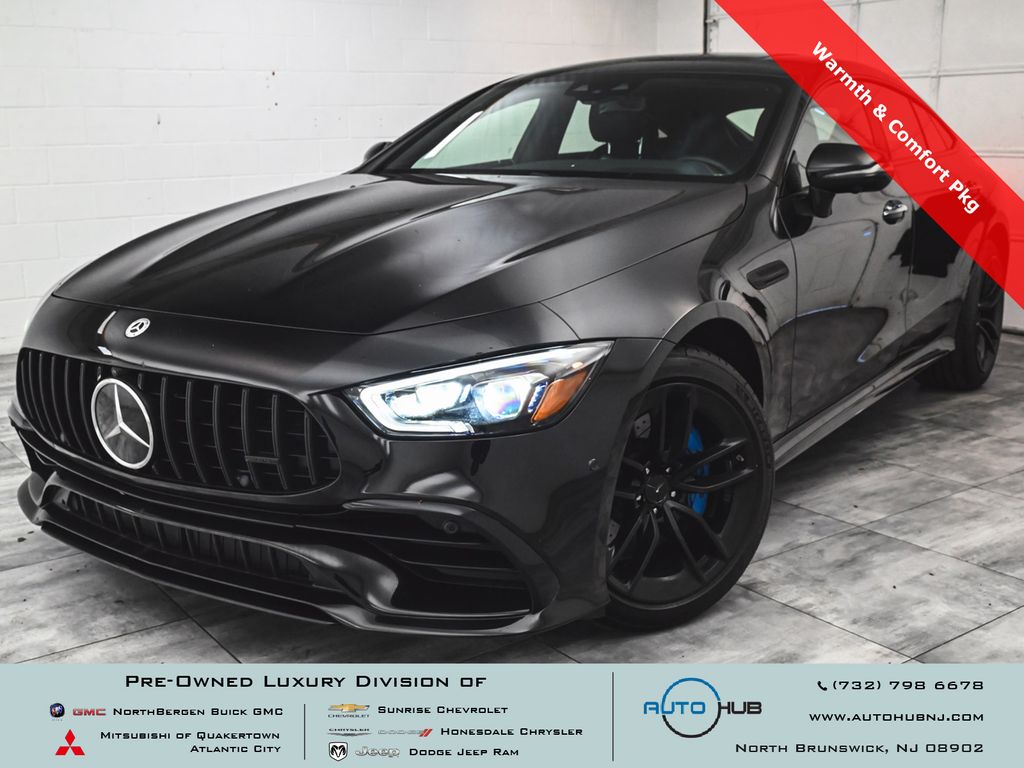 Obsidian Black Metallic 2020 Mercedes-Benz AMG GT 53 4MATIC AWD Sedan All-Wheel Drive 9-Speed Automatic