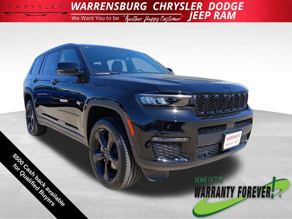 Diamond Black Crystal Pearlcoat 2025 Jeep Grand Cherokee L Limited 4WD SUV / Crossover Four-Wheel Drive 8-Speed Automatic